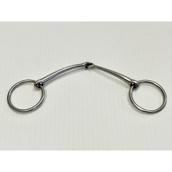 Eldonian Loose Ring Jointed Snaffle Bit 5" Stainless Steel England Vintage - Picture 1 of 3